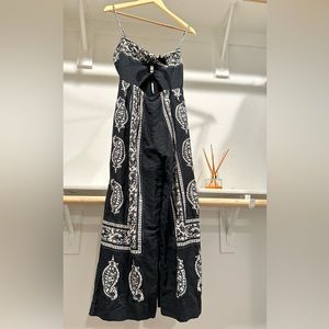 BLACK JUMPSUIT TRIBAL PRINT FREE PEOPLE